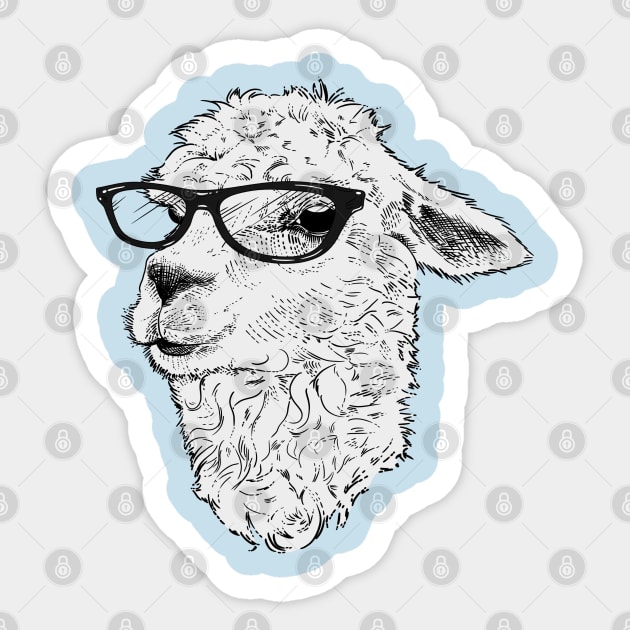 Nerdy Alpaca Sticker by ImpishTrends